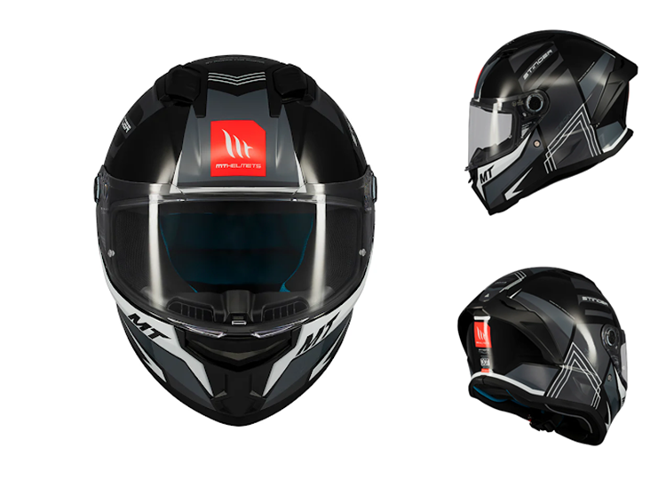 CASCO MOTO MT INTEGRAL STINGER 2 TRON B12 NEGRO BRILLO M
